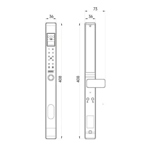 Khóa cửa nhôm GIOVANI GSL-X363F