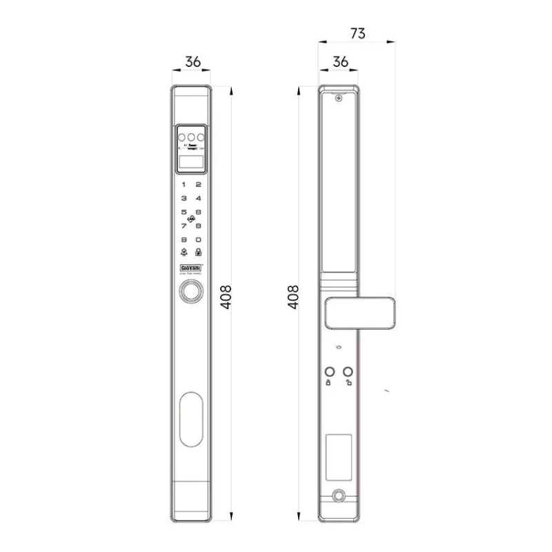Khóa cửa nhôm GIOVANI GSL-X363F 8 Khóa cửa nhôm GIOVANI GSL-X363F