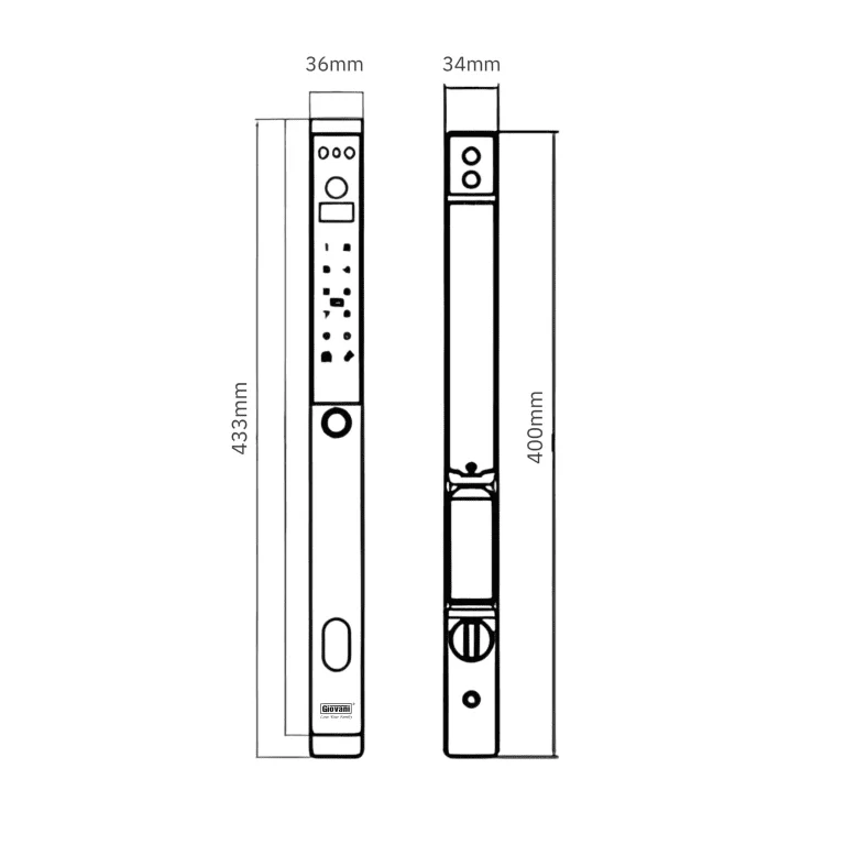Khóa cửa nhôm GIOVANI GSL-X383SV 12 Khóa cửa nhôm GIOVANI GSL-X383SV