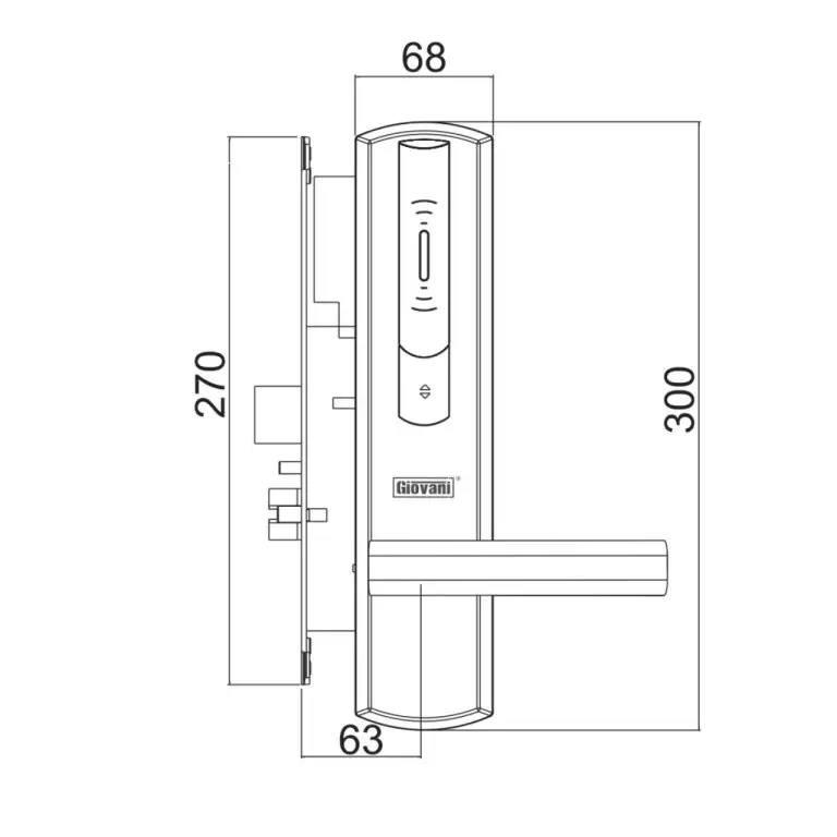Khóa khách sạn GIOVANI GSL-156C136 màu vàng 8 Khóa khách sạn GIOVANI GSL-156C136