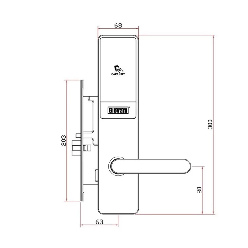 Khóa khách sạn GIOVANI GSL-X303 6 Khóa khách sạn GIOVANI GSL-X303
