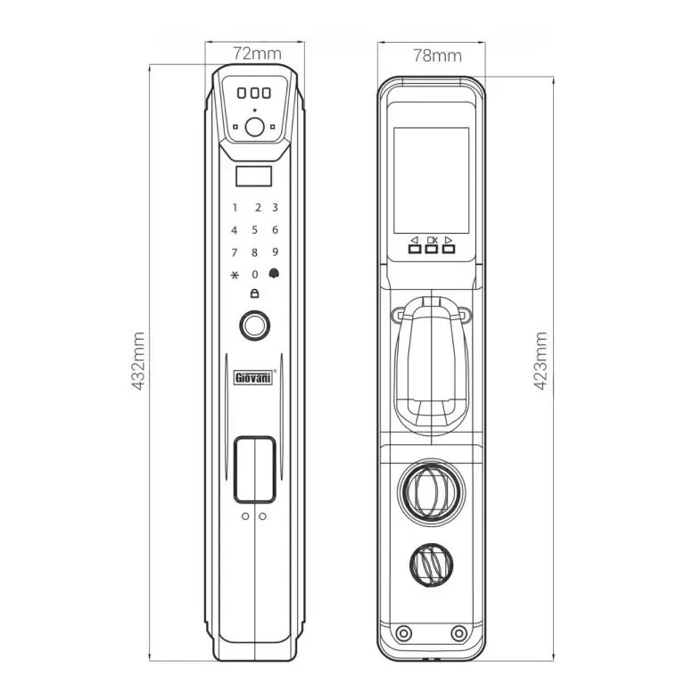 Khóa vân tay GIOVANI GSL-G515C 14 Khóa vân tay GIOVANI GSL-G515C