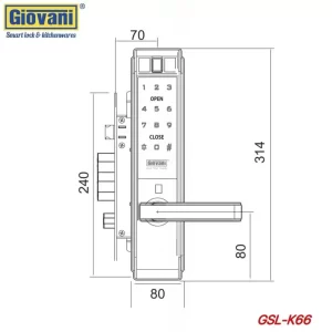 Khóa vân tay GIOVANI GSL-K66FG