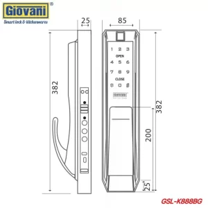 Khóa vân tay GIOVANI GSL-K888BS