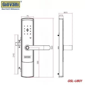 Khóa vân tay GIOVANI GSL-U801B