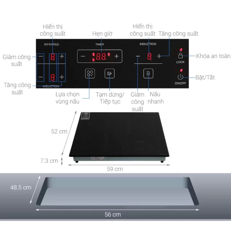 Bếp điện từ Nagakawa NAG1253M 23 Bếp điện từ Nagakawa NAG1253M