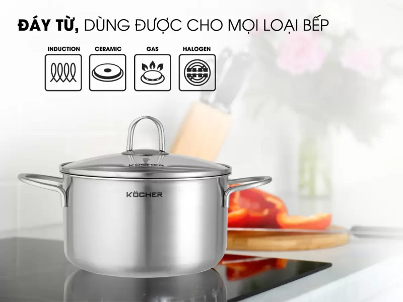 Bộ nồi chảo 5 món Kocher Munich - bo noi chao 5 mon kocher munich 1