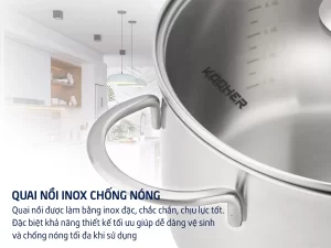 Bộ nồi chảo 5 món Kocher Munich - bo noi chao 5 mon kocher munich 2