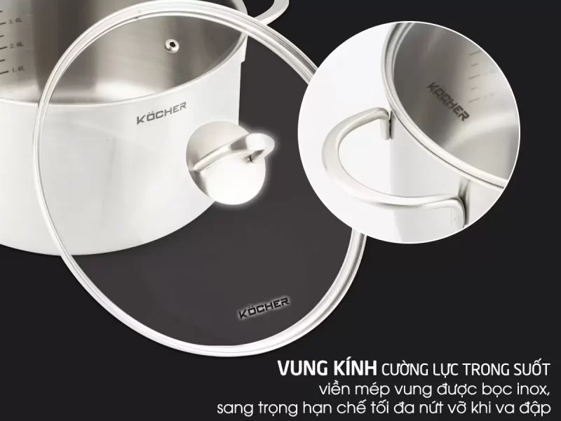 Bộ nồi chảo 5 món Kocher Munich - bo noi chao 5 mon kocher munich 3