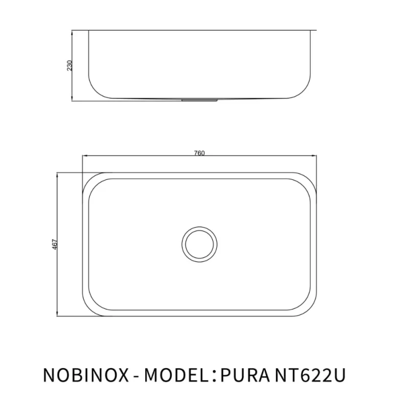 Chậu rửa bát NoBiNox PURA NT622U - chau rua bat nobinox pura nt622u 10