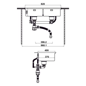 Chậu rửa chén Hafele WS SINK COMBO 567.94.058 - chau rua chen hafele ws sink combo 567 94 058 1