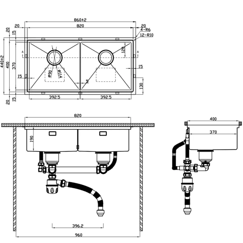 COMBO Chậu rửa chén Hafele WS SINK COMBO 567.94.057 14 COMBO Chậu rửa chén Hafele WS SINK COMBO 567.94.057