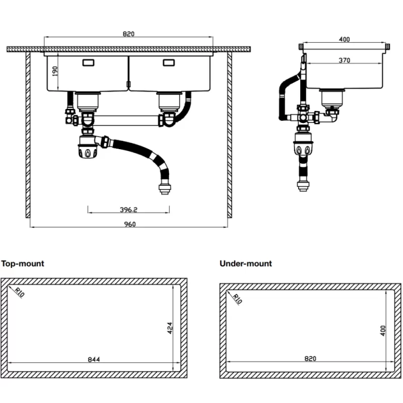 COMBO Chậu rửa chén Hafele WS SINK COMBO 567.94.057 - combo chau rua chen hafele ws sink combo 567 94 057 2