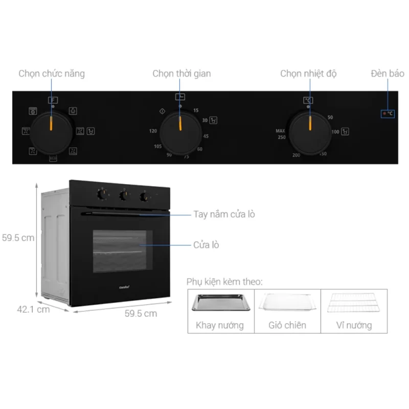 Lò nướng âm tủ COMFEE CO-AC70KB 20 Lò nướng âm tủ COMFEE CO-AC70KB