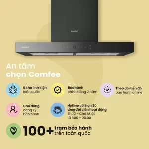 Máy hút mùi AI Connect COMFEE CH-70TM77B - may hut mui ai connect comfee ch 70tm77b6