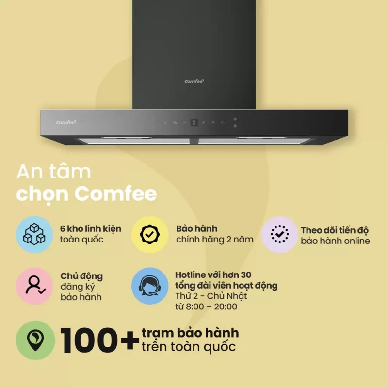 Máy hút mùi AI Connect COMFEE CH-70TM77B 16 Máy hút mùi AI Connect COMFEE CH-70TM77B