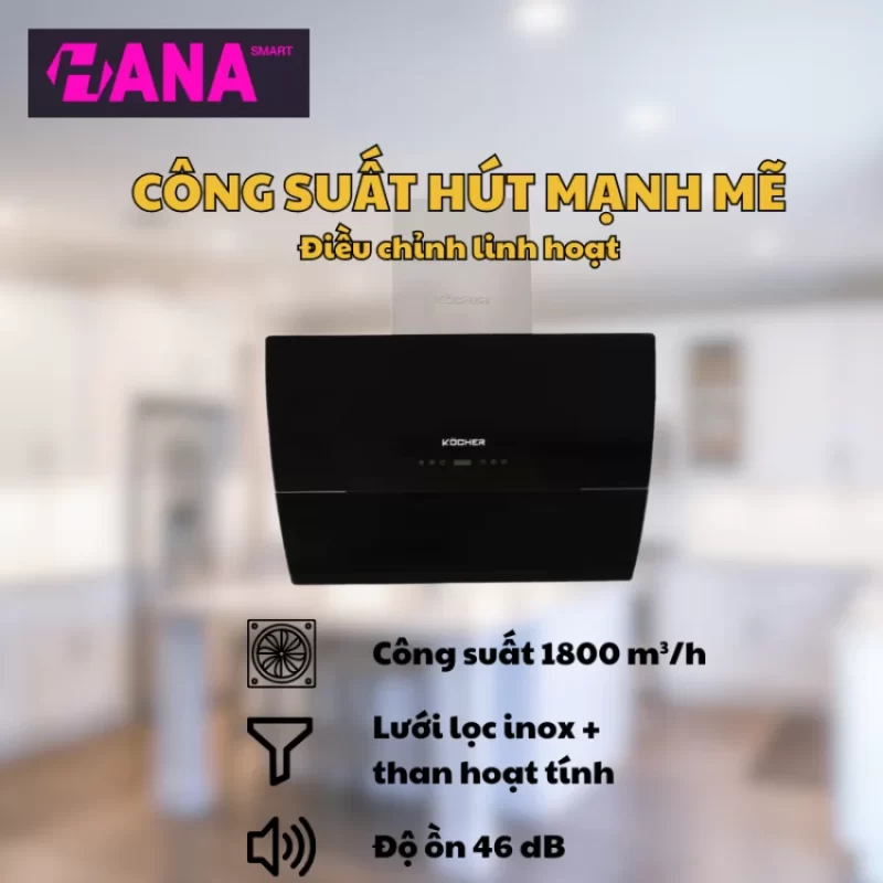 Máy hút mùi Kocher K-2080E (90cm) 17 Máy hút mùi Kocher K-2080E (90cm)