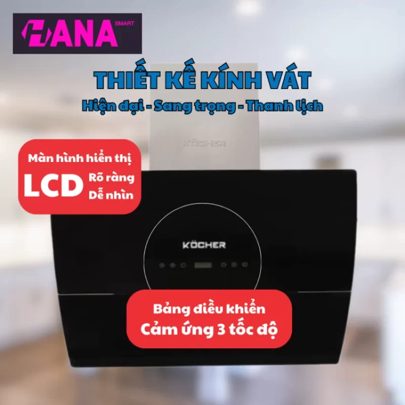 Máy hút mùi Kocher K-2080E (90cm) 16 Máy hút mùi Kocher K-2080E (90cm)