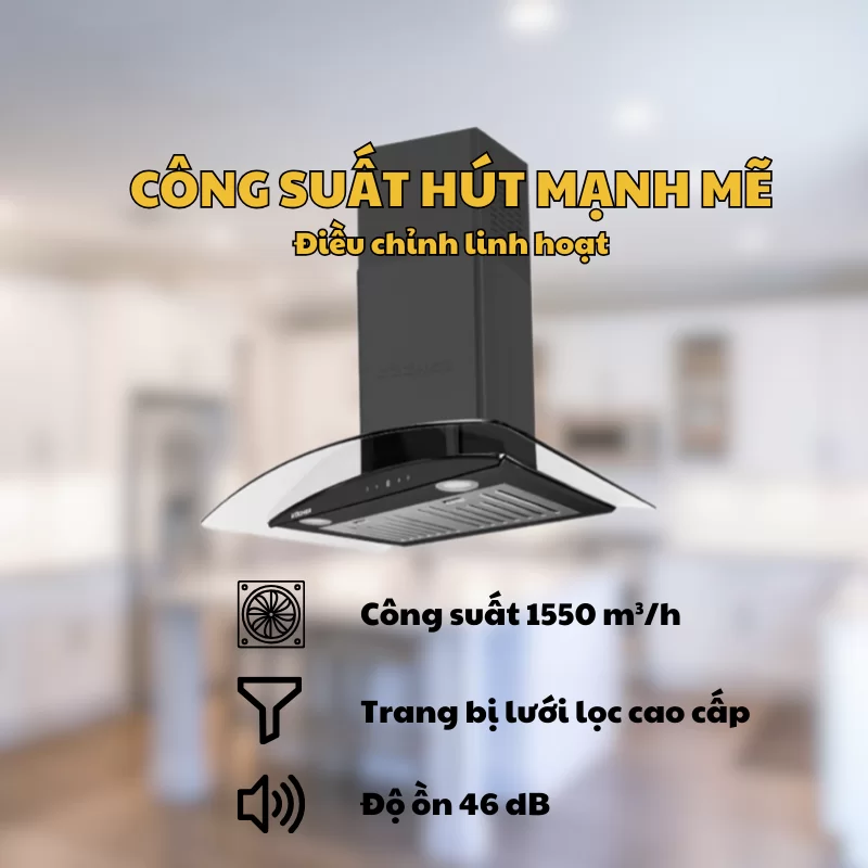 Máy hút mùi Kocher K-226V 90cm 17 Máy hút mùi Kocher K-226V 90cm