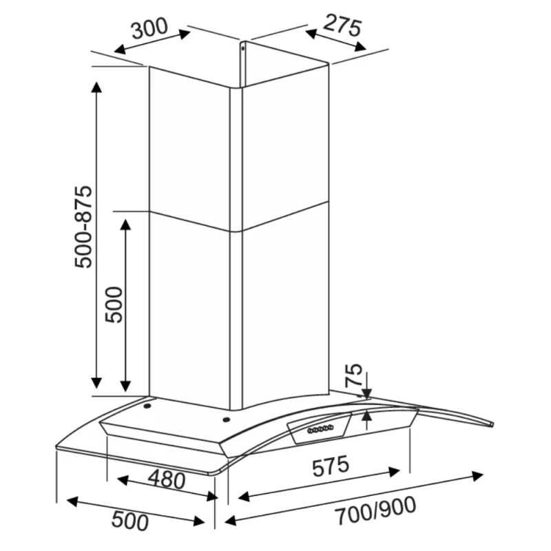 Máy hút mùi Kocher K-228S1 90cm 12 Máy hút mùi Kocher K-228S1 90cm