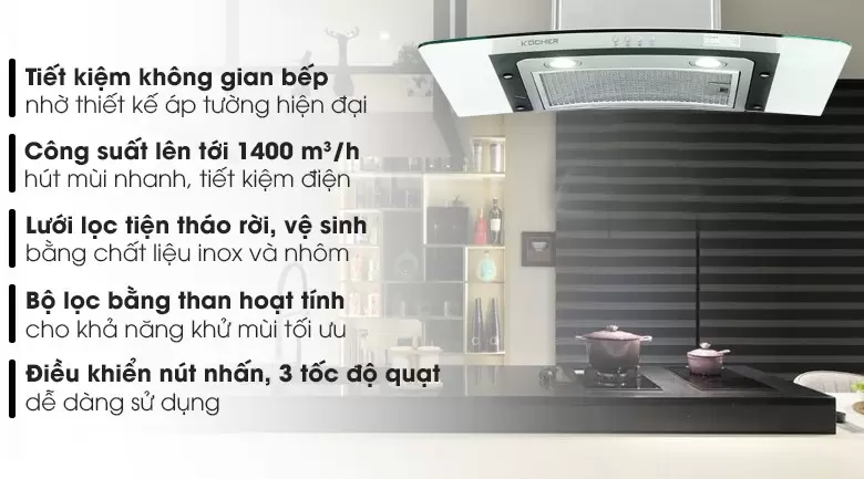 Máy hút mùi Kocher K-228T 90cm