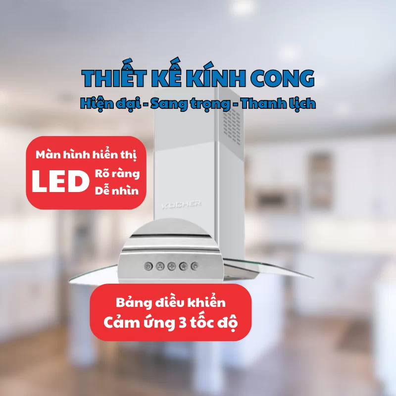 Máy hút mùi Kocher K-229S 90cm 10 Máy hút mùi Kocher K-229S 90cm