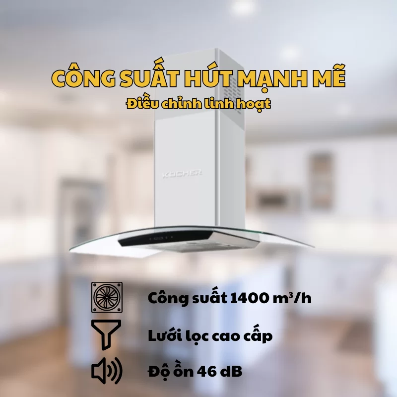 Máy hút mùi Kocher K-229S 90cm 11 Máy hút mùi Kocher K-229S 90cm