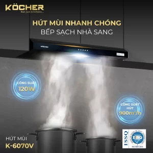 Máy hút mùi Kocher K-6070V - may hut mui kocher k 6070v7
