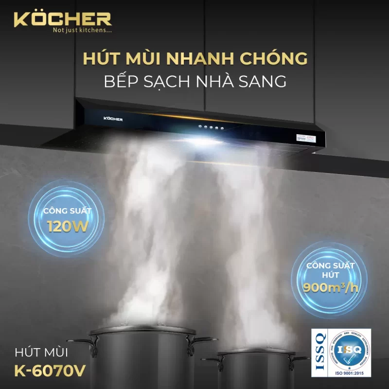 Máy hút mùi Kocher K-6070V 14 Máy hút mùi Kocher K-6070V