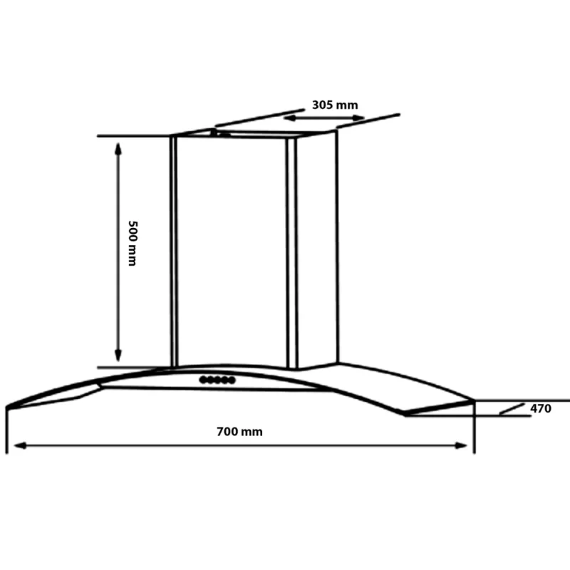 Máy hút mùi Kocher K-8001 70cm 17 Máy hút mùi Kocher K-8001 70cm