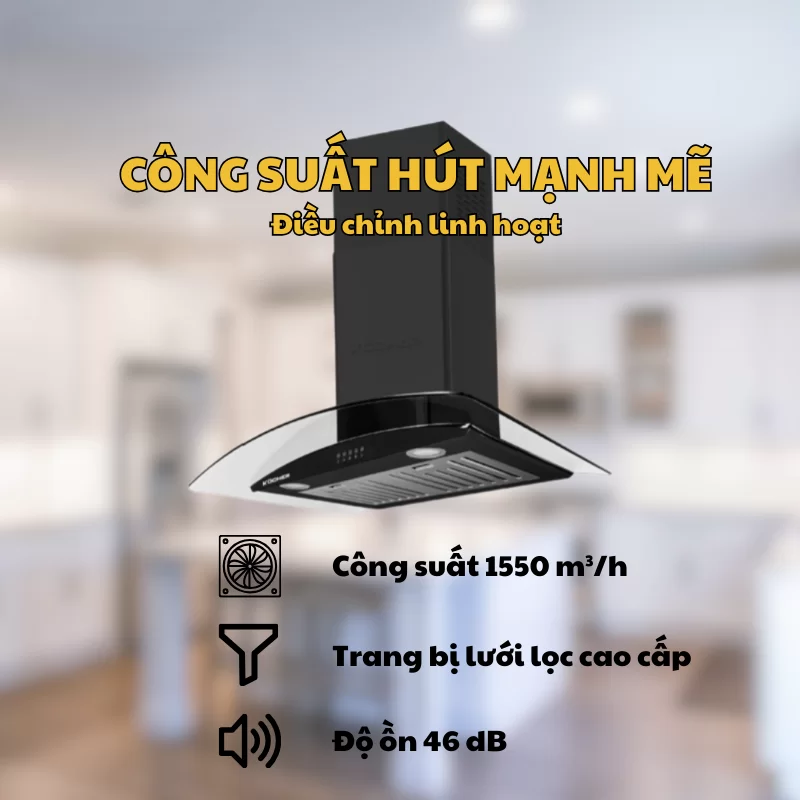 Máy hút mùi Kocher K-8001 90cm 15 Máy hút mùi Kocher K-8001 90cm