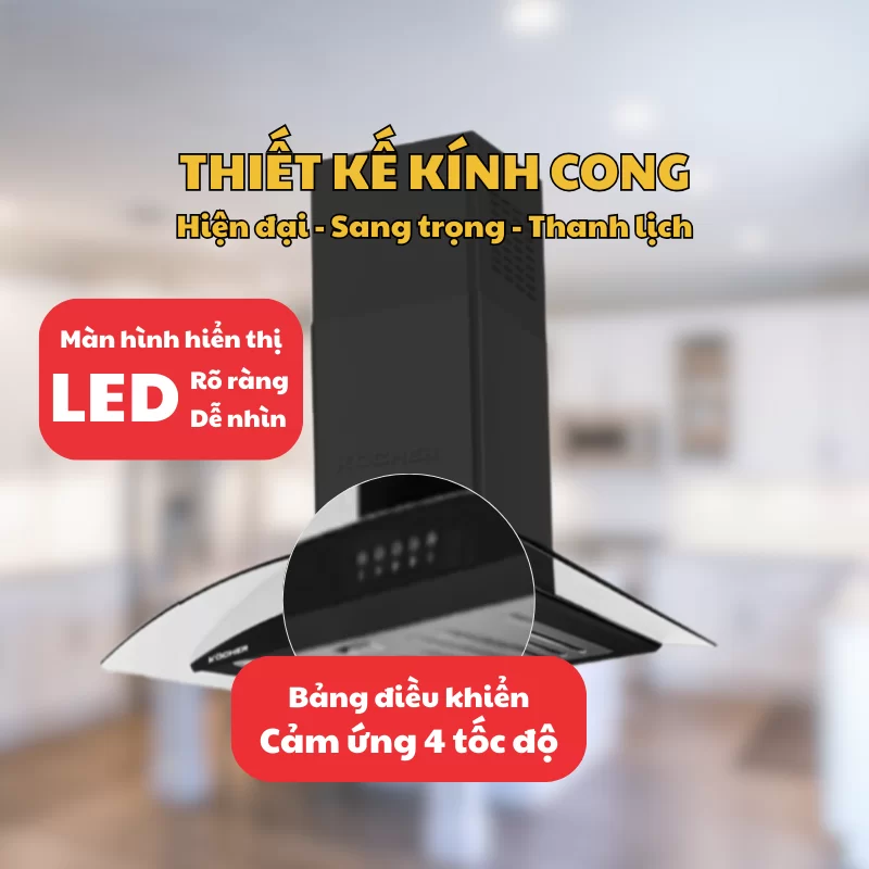 Máy hút mùi Kocher K-8001 90cm 14 Máy hút mùi Kocher K-8001 90cm