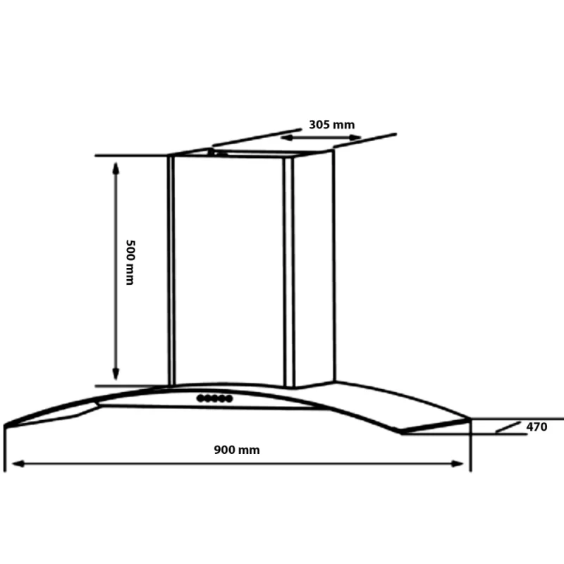 Máy hút mùi Kocher K-8001 90cm 17 Máy hút mùi Kocher K-8001 90cm