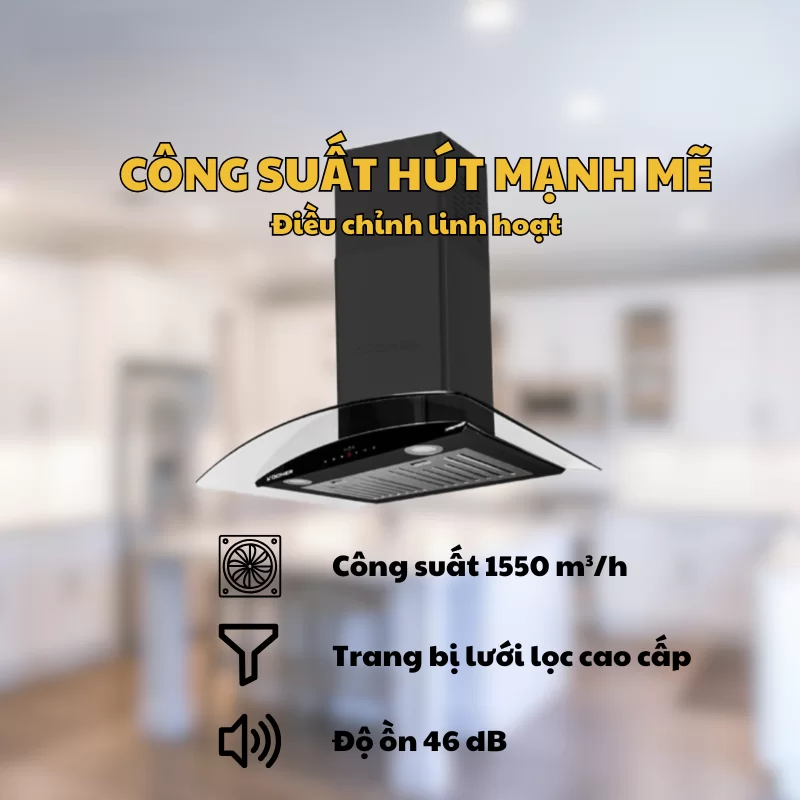 Máy hút mùi Kocher K-8002 70cm 17 Máy hút mùi Kocher K-8002 70cm