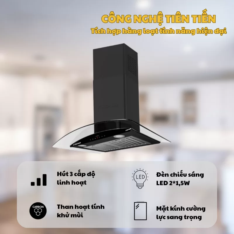 Máy hút mùi Kocher K-8002 90cm 17 Máy hút mùi Kocher K-8002 90cm