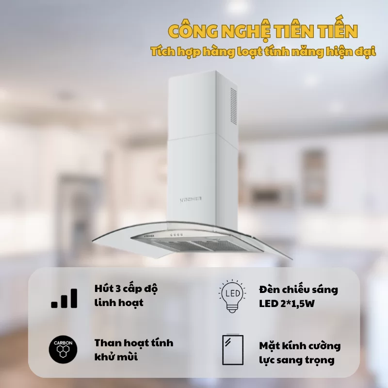 Máy hút mùi Kocher K-8870 18 Máy hút mùi Kocher K-8870