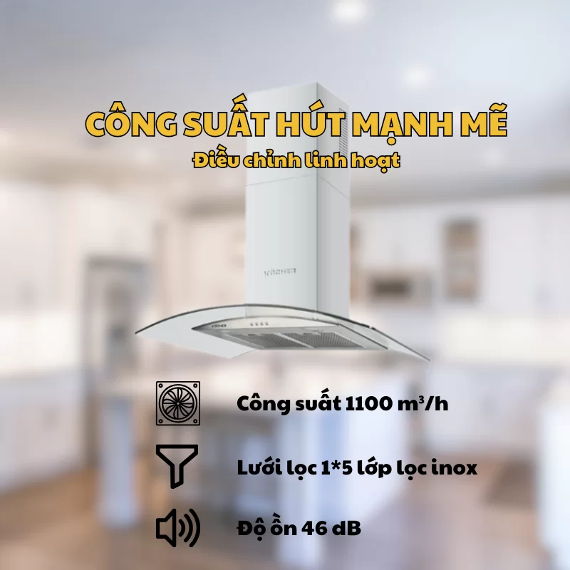 Máy hút mùi Kocher K-8870 17 Máy hút mùi Kocher K-8870