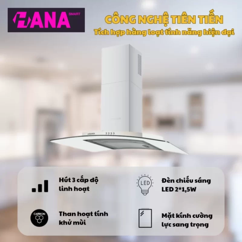 Máy hút mùi Kocher K-8970 90cm 18 Máy hút mùi Kocher K-8970 90cm