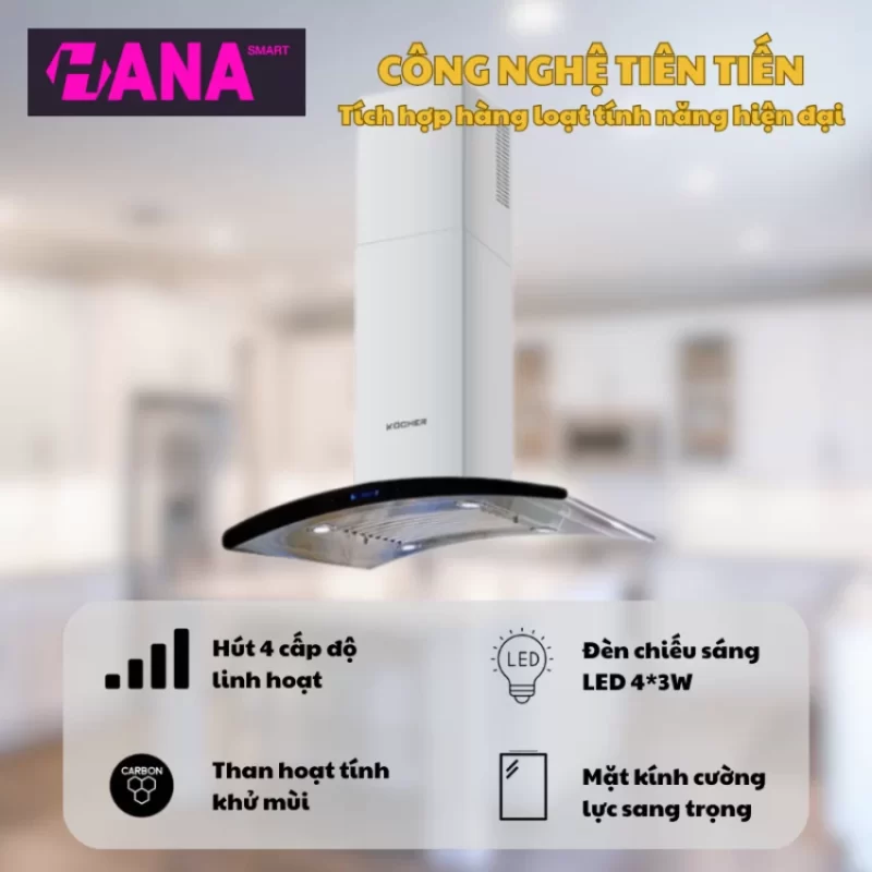 Máy hút mùi Kocher SERENA CXW-188 CRV 19 Máy hút mùi Kocher SERENA CXW-188 CRV