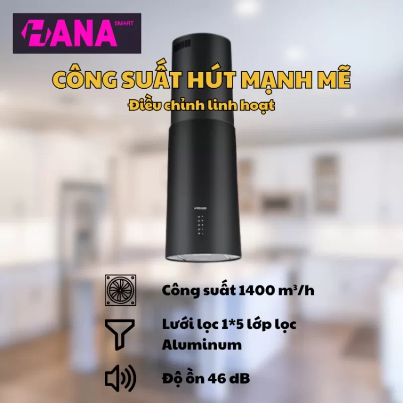 Máy hút mùi Kocher SERENA CXW-188BL 19 Máy hút mùi Kocher SERENA CXW-188BL