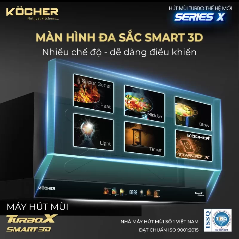 Máy hút mùi Kocher TURBO X3D-669D - may hut mui kocher turbo x3d 669d7
