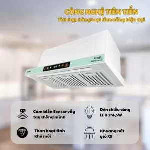 Máy hút mùi Kocher TURBO X3D-669N - may hut mui kocher turbo x3d 669n 3