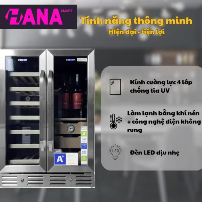 Tủ rượu vang Kocher KCWEU-3338 16 Tủ rượu vang Kocher KCWEU-3338