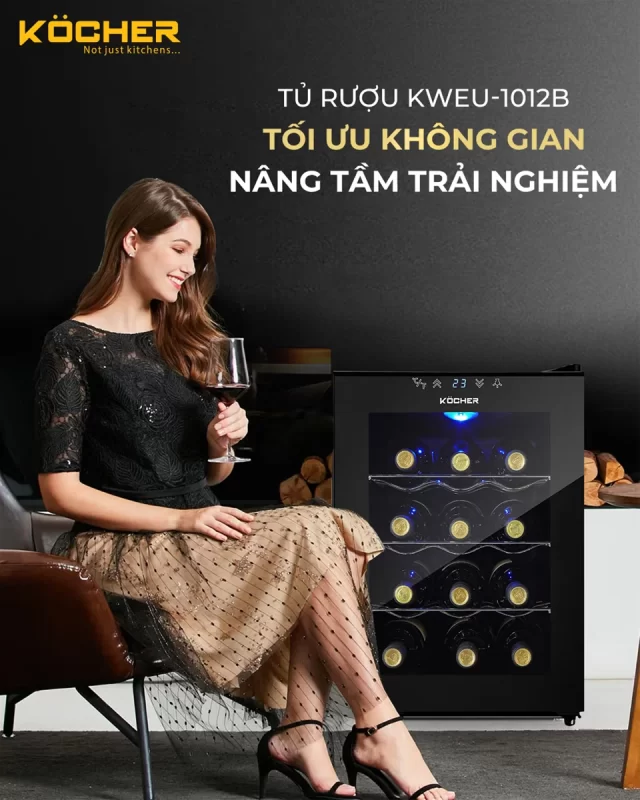 Tủ rượu vang Kocher KWEU-1012B 24 Tủ rượu vang Kocher KWEU-1012B