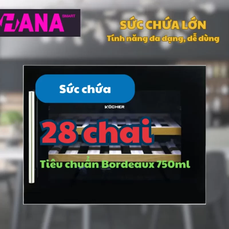 Tủ rượu vang Kocher KWEU-1128B 19 Tủ rượu vang Kocher KWEU-1128B