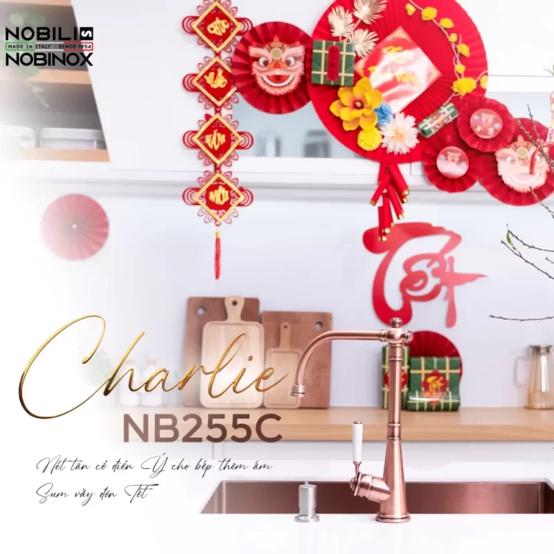 Vòi rửa bát NOBILI CHARLIE NB255C CH75513RA 20 Vòi rửa bát NOBILI CHARLIE NB255C CH75513RA