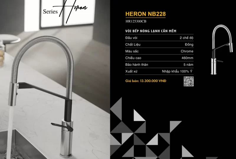 Vòi rửa bát NOBILI HERON NB228 HR125300CB - voi rua bat nobili heron nb228 hr125300cb 1