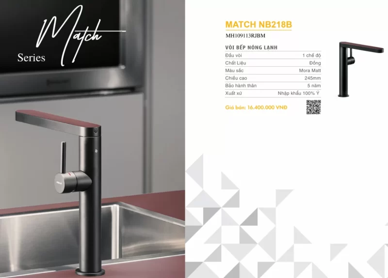 Vòi rửa bát NOBILI MATCH NB218B MH109113RJBM 24 Vòi rửa bát NOBILI MATCH NB218B MH109113RJBM