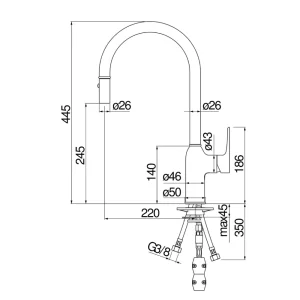 Vòi rửa bát NOBILI RING NB131L MP117137CR - voi rua bat nobili ring nb131l mp117137cr 10
