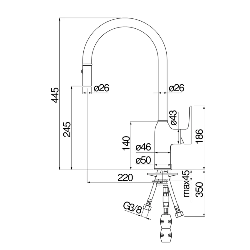 Vòi rửa bát NOBILI RING NB131L MP117137CR - voi rua bat nobili ring nb131l mp117137cr 10